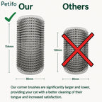 Comparison infographic showing our larger 154mm corner brush next to a smaller 130mm competitor model.