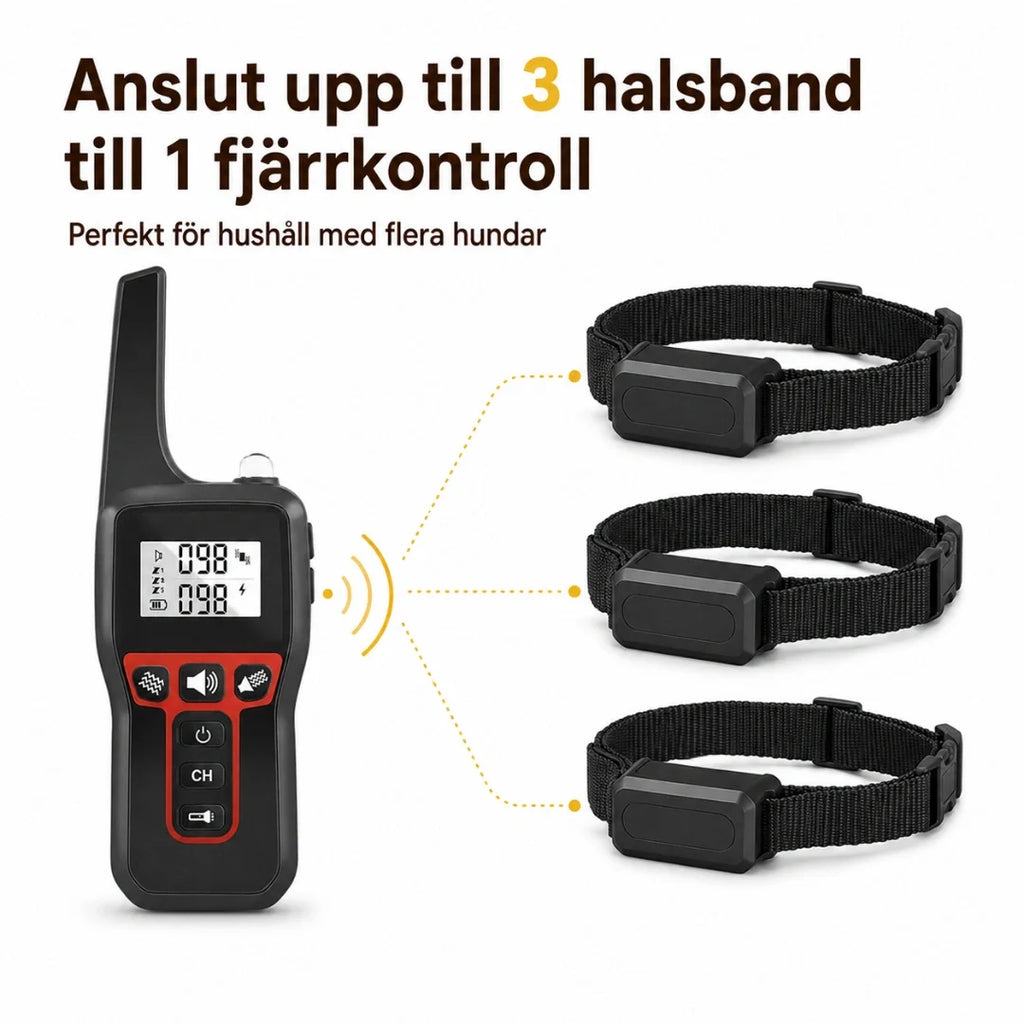 Anti-Bark Collar connect up to 3 collars - Petifo