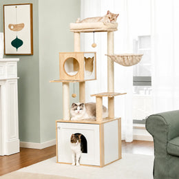 Beige med kabinet