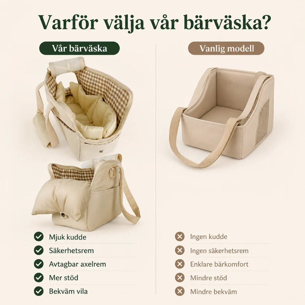 ComfyPaws Carry Bag vs ordinary - Petifo