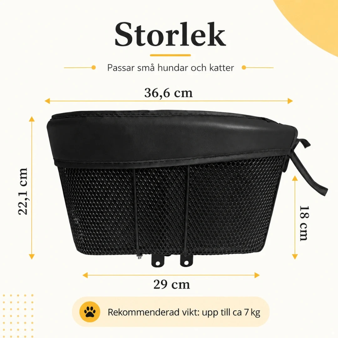 Bike basket size guide up to 7.5 kg - Petifo
