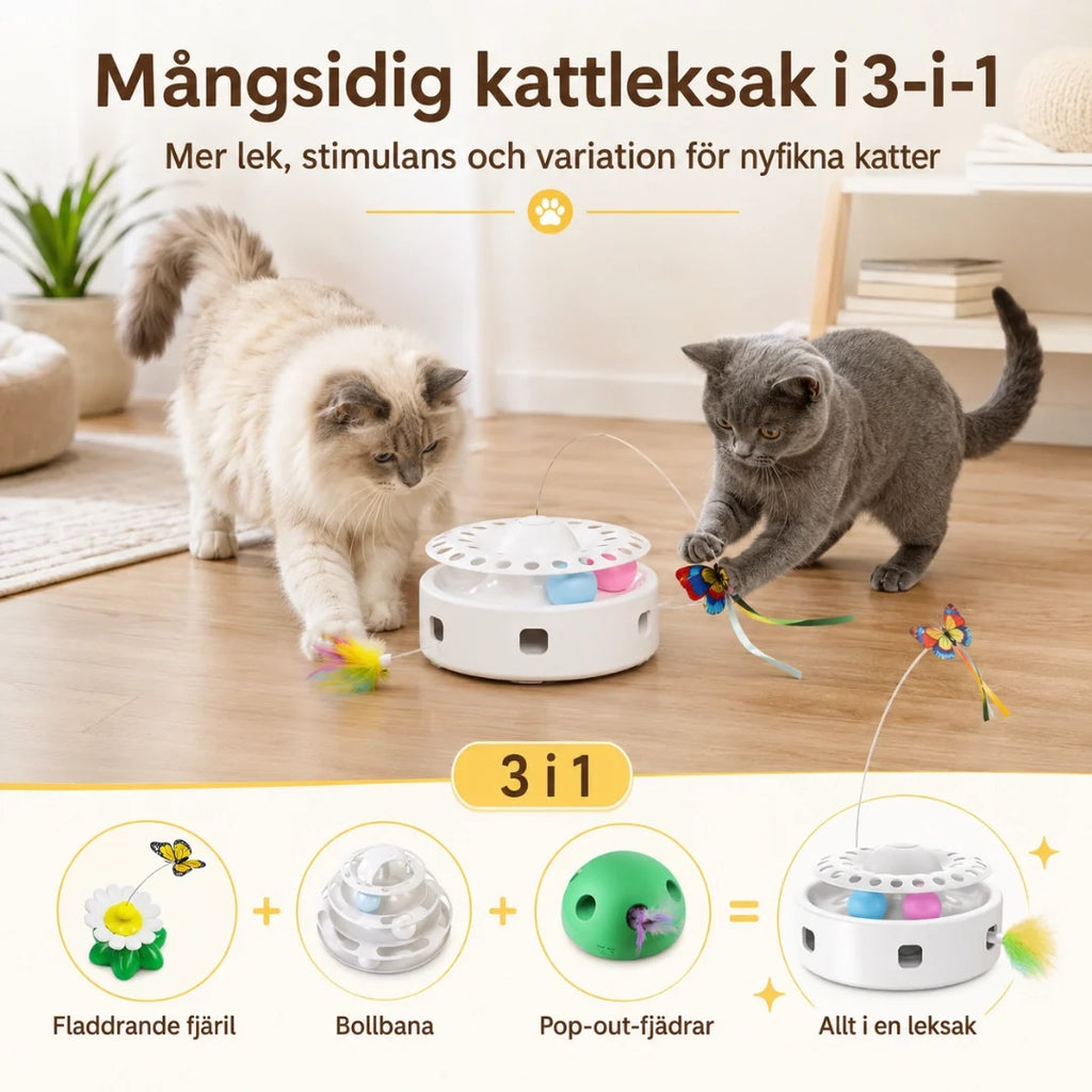 Felineo Butterfly Toy 3-in-1 Smart start - Petifo
