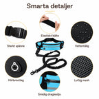 Flexura Dog Lead with waist bag details - Petifo