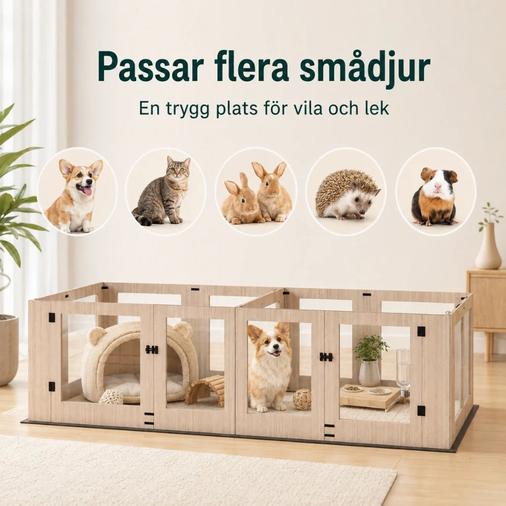Dog Playpen with Window Panels suits several small animals - Petifo