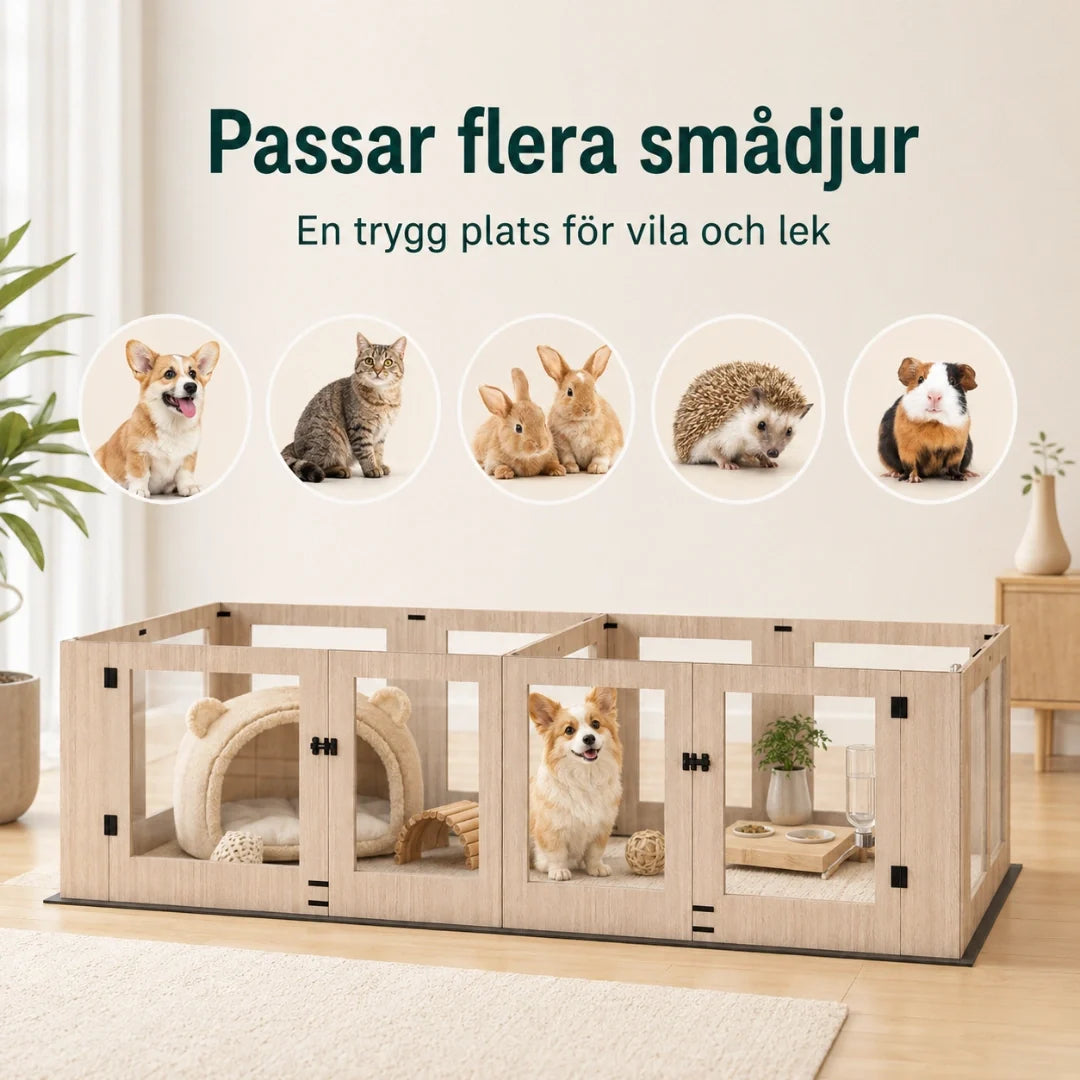 Dog Playpen with Window Panels suits several small animals - Petifo