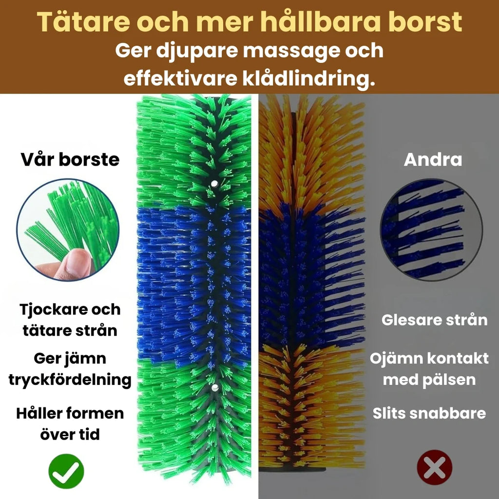 Massage brush for horse Denser and more durable bristles - Petifo