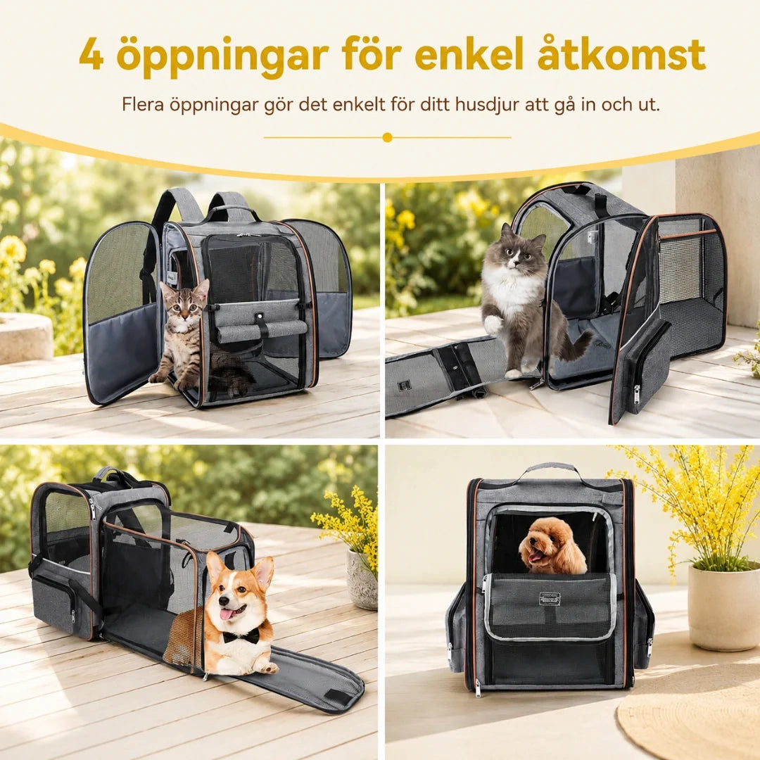 PetPacker Expandable Backpack easy entry - Petifo