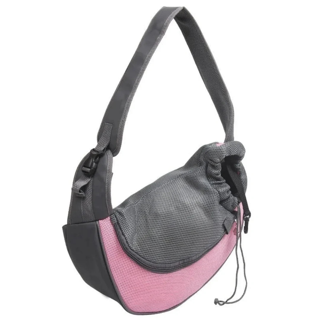 Practical storage pocket PawsPack Sling Bag for Pets Pink - Petifo
