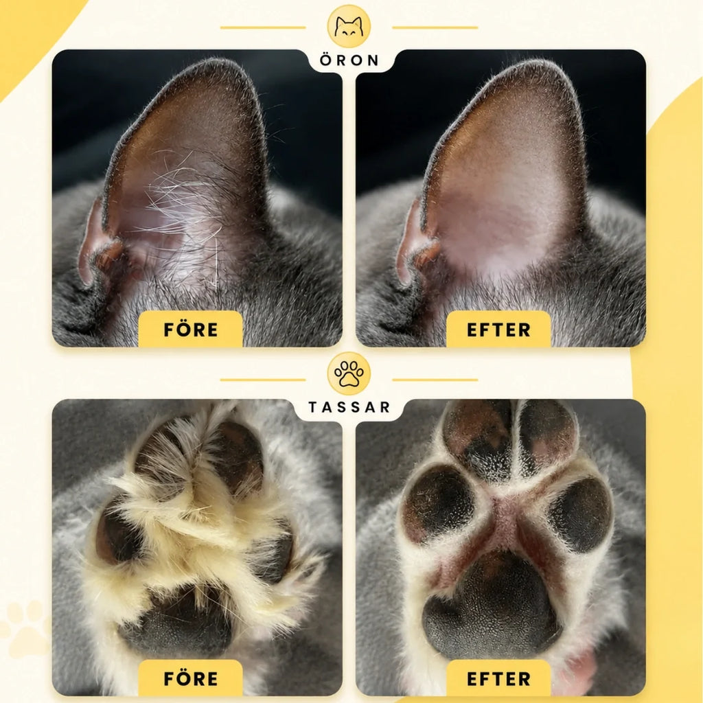 Silvetti Paw Trimmer with Collector Before After  Petifo