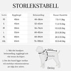 Size chart Detixy Rain Coat - Petifo