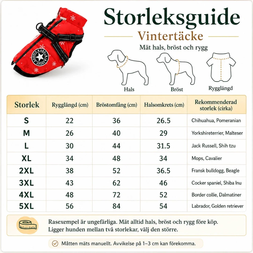 Winter coat for dogs size - Petifo