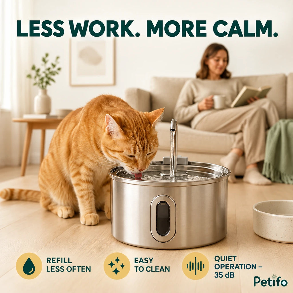 PawHut 2.5 L Cat Water Fountain – easy routine - Petifo