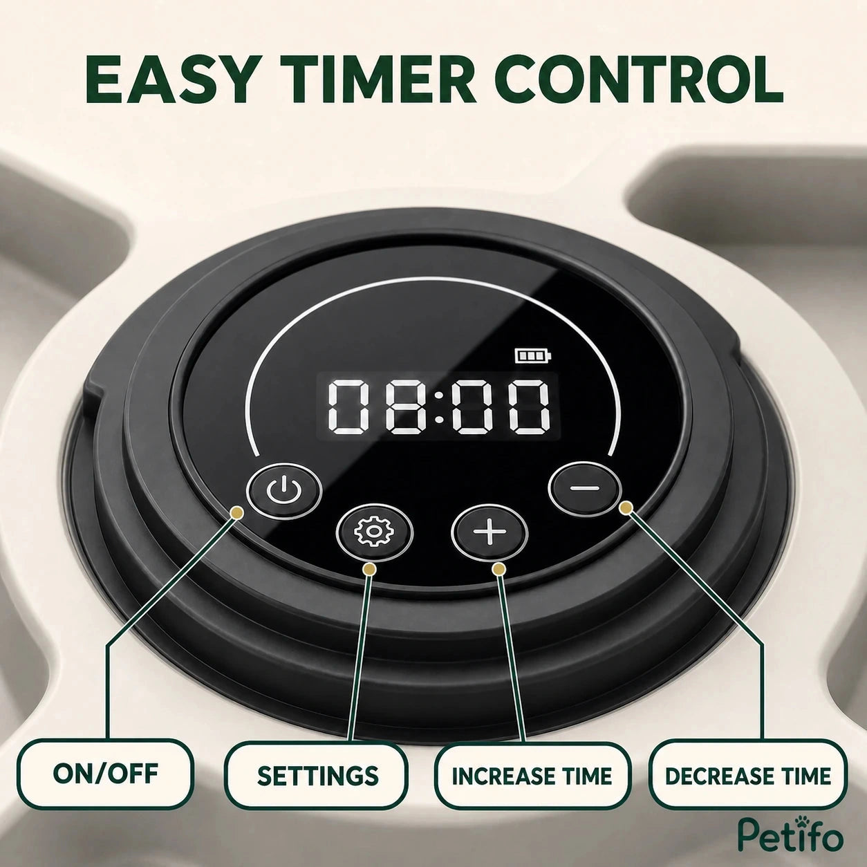 PawHut 6-meal pet feeder: Digital timer controls on the six-meal pet feeder - Petifo