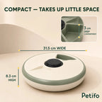 PawHut 6-meal pet feeder: Compact feeder dimensions and deep food compartments - Petifo