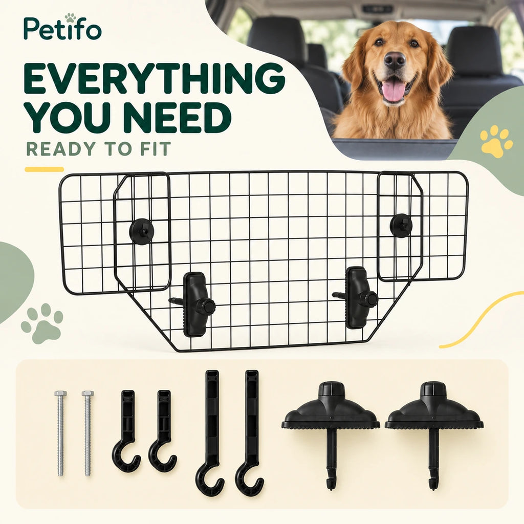 PawHut Adjustable Car Barrier – included hardware - Petifo