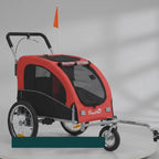 PawHut 2-in-1 dog bike trailer and pram shown in use – Petifo