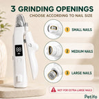 Silvetti 2-in-1 nail tool: Three grinder openings for small, medium and large pet nails - Petifo